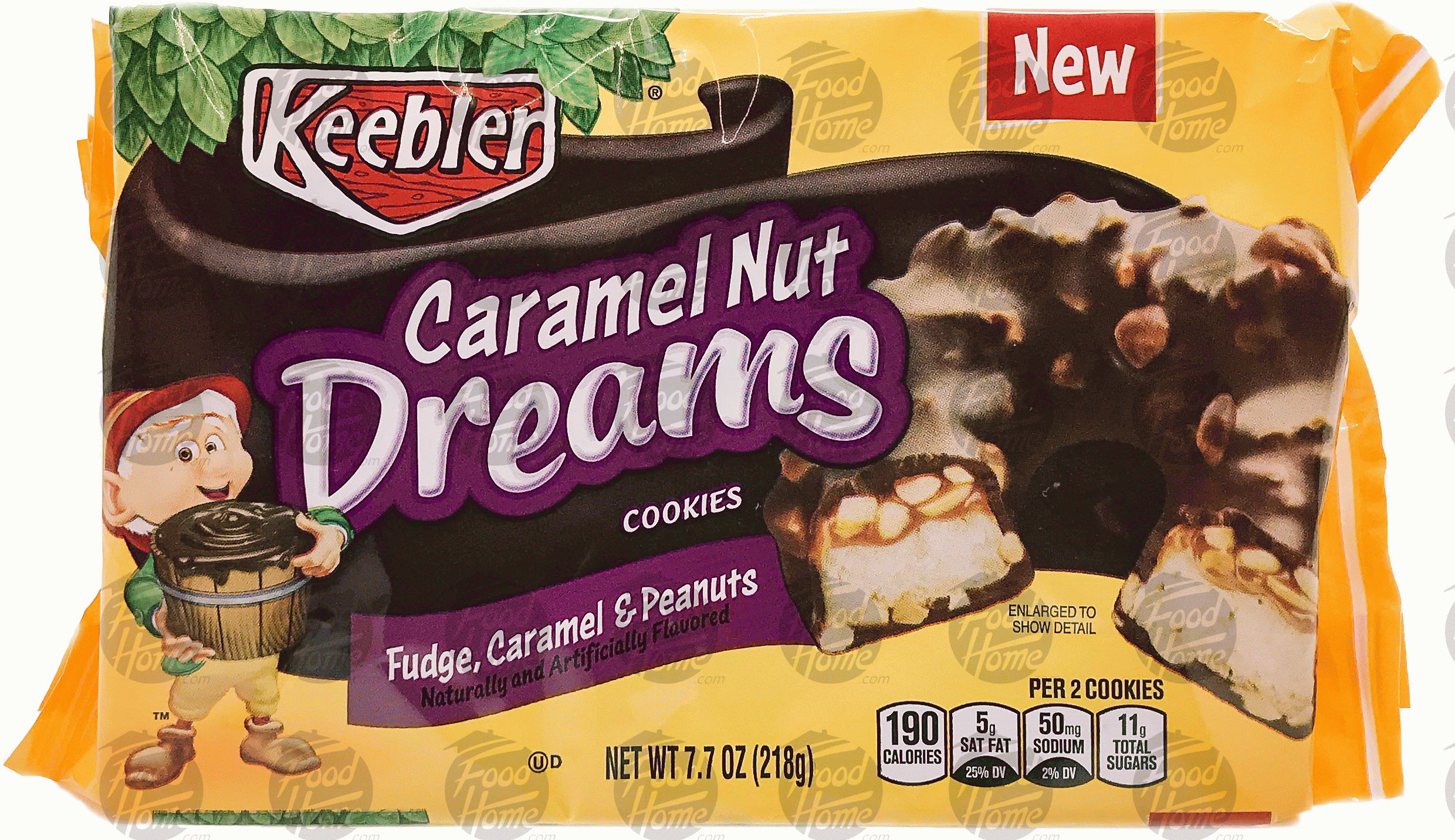 Keebler  caramel nut dreams cookies, w/fudge, caramel & peanuts, wrapper Full-Size Picture